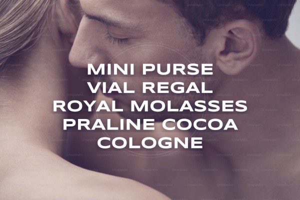 Mini purse vial regal royal molasses praline cocoa cologne